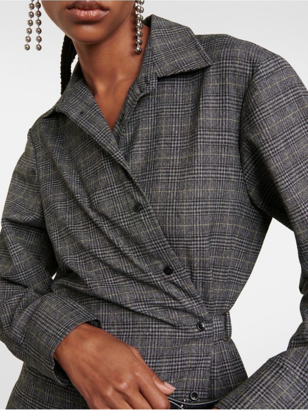Proenza Schouler White Label checked midi dress size 2 - Picture 2 of 9
